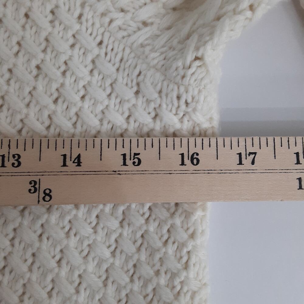 Talbots Fisherman Sweater Cream Womens 2 Cashmere Angora Wool - Picture 7 of 10